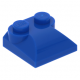 LEGO kocka 2x2 tetején kettő bütyökkel és ívelt résszel, kék (47457)
